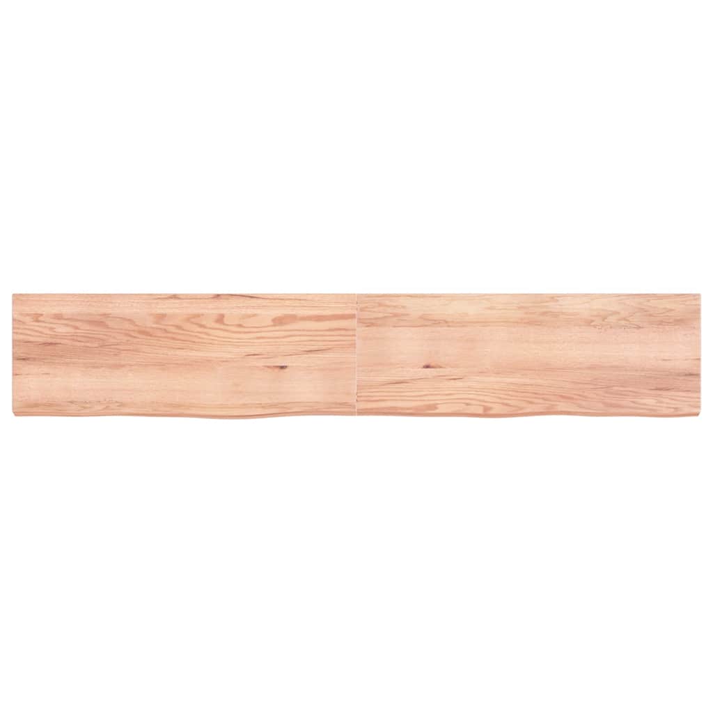 Πάγκος Μπάνιου Αν. Καφέ 220x40x(2-6) εκ. Επεξεργ. Μασίφ Ξύλο