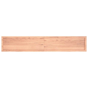 Πάγκος Μπάνιου Αν. Καφέ 220x40x(2-6) εκ. Επεξεργ. Μασίφ Ξύλο