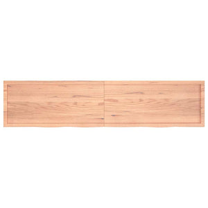 Πάγκος Μπάνιου Αν. Καφέ 220x50x(2-4) εκ. Επεξεργ. Μασίφ Ξύλο