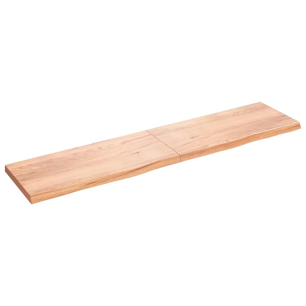 Πάγκος Μπάνιου Αν. Καφέ 220x50x(2-6) εκ. Επεξεργ. Μασίφ Ξύλο