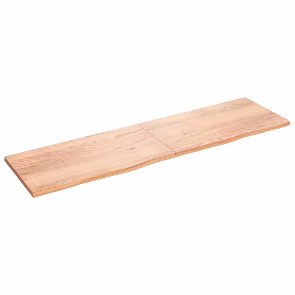 Πάγκος Μπάνιου Αν. Καφέ 220x60x(2-4) εκ. Επεξεργ. Μασίφ Ξύλο