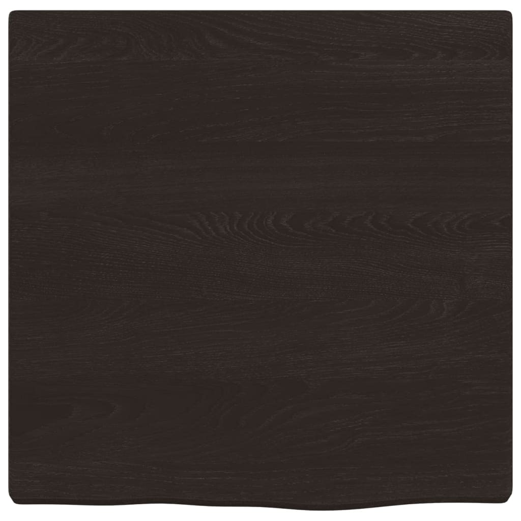 Πάγκος Μπάνιου Σκούρο Καφέ 40x40x(2-4) εκ. Επεξ. Μασίφ Ξύλο