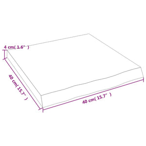 Πάγκος Μπάνιου Σκούρο Καφέ 40x40x(2-4) εκ. Επεξ. Μασίφ Ξύλο