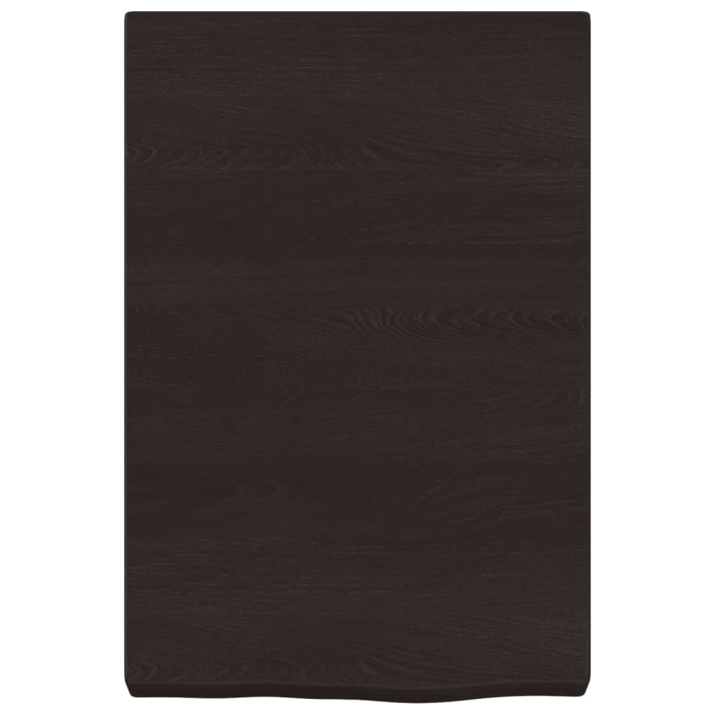 Πάγκος Μπάνιου Σκούρο Καφέ 40x60x(2-6) εκ.Επεξεργ. Μασίφ Ξύλο