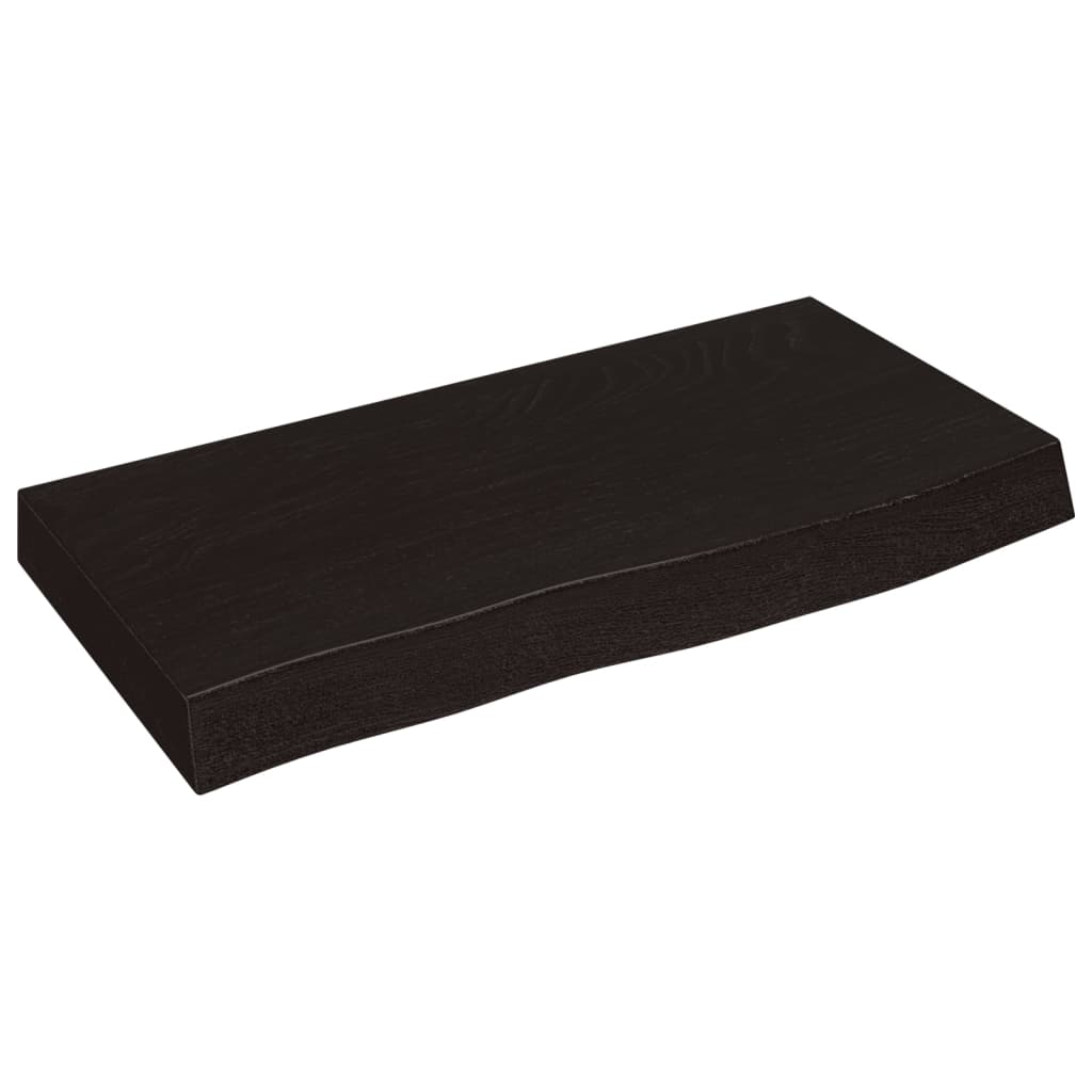 Πάγκος Μπάνιου Σκούρο Καφέ 60x30x(2-6) εκ. Επεξεργ. Μασίφ Ξύλο