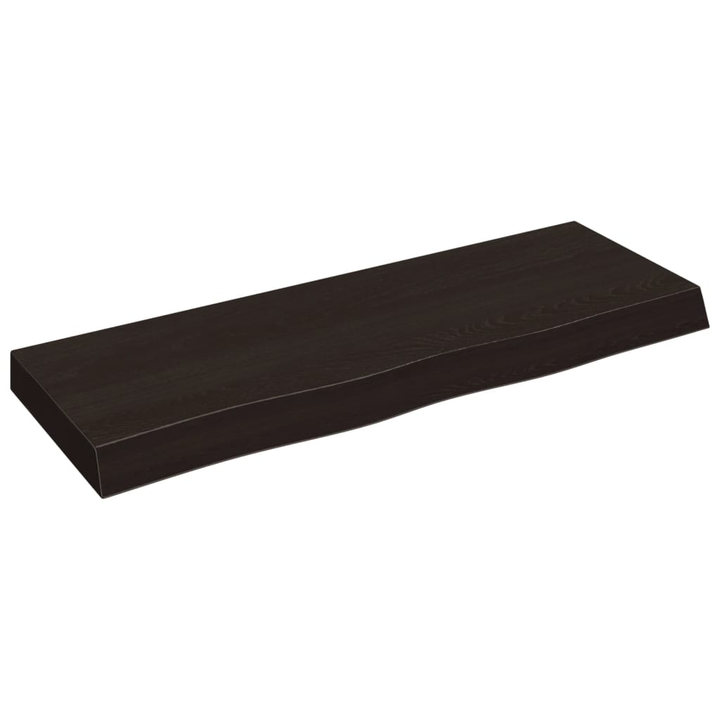 Πάγκος Μπάνιου Σκούρο Καφέ 80x30x(2-6) εκ. Επεξεργ. Μασίφ Ξύλο