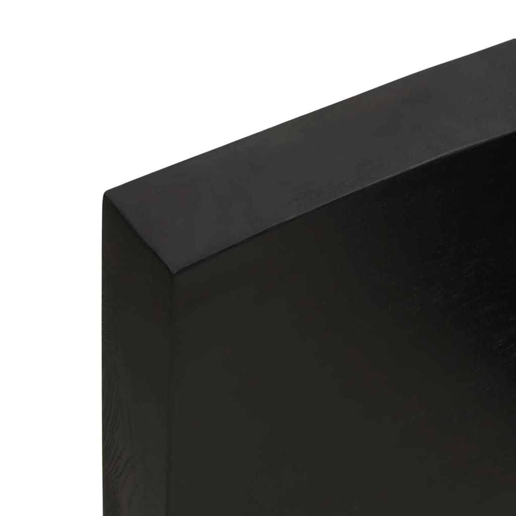 Πάγκος Μπάνιου Σκούρο Καφέ 80x30x(2-6) εκ. Επεξεργ. Μασίφ Ξύλο
