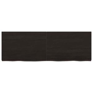 Πάγκος Μπάνιου Σκούρο Καφέ 120x40x(2-4) εκ. Επεξεργ. Μασίφ Ξύλο