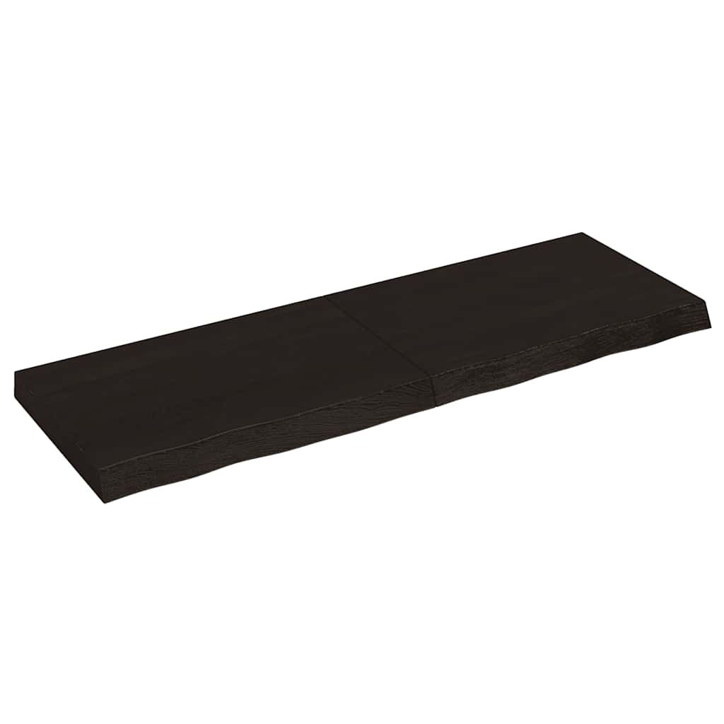 Πάγκος Μπάνιου Σκούρο Καφέ 120x40x(2-6) εκ. Επεξεργ. Μασίφ Ξύλο
