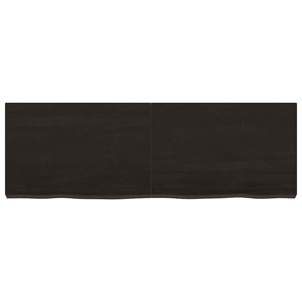 Πάγκος Μπάνιου Σκούρο Καφέ 120x40x(2-6) εκ. Επεξεργ. Μασίφ Ξύλο
