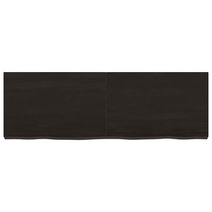 Πάγκος Μπάνιου Σκούρο Καφέ 120x40x(2-6) εκ. Επεξεργ. Μασίφ Ξύλο
