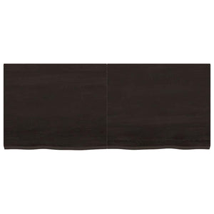 Πάγκος Μπάνιου Σκούρο Καφέ 120x50x(2-4) εκ. Επεξεργ. Μασίφ Ξύλο