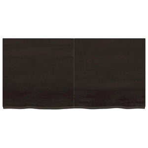 Πάγκος Μπάνιου Σκούρο Καφέ 120x60x(2-4) εκ. Επεξεργ. Μασίφ Ξύλο