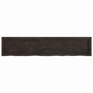 Πάγκος Μπάνιου Σκούρο Καφέ 140x30x(2-4) εκ. Επεξεργ. Μασίφ Ξύλο