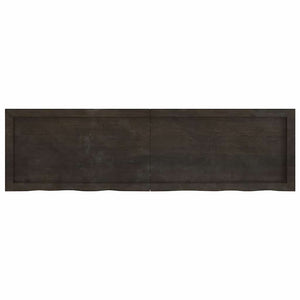 Πάγκος Μπάνιου Σκούρο Καφέ 140x40x(2-4) εκ. Επεξεργ. Μασίφ Ξύλο