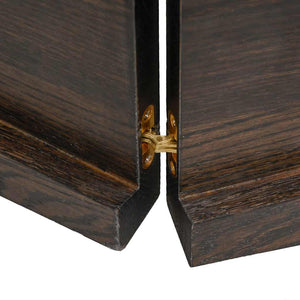 Πάγκος Μπάνιου Σκούρο Καφέ 140x40x(2-4) εκ. Επεξεργ. Μασίφ Ξύλο
