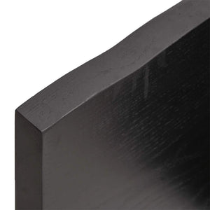Πάγκος Μπάνιου Σκούρο Καφέ 140x40x(2-4) εκ. Επεξεργ. Μασίφ Ξύλο