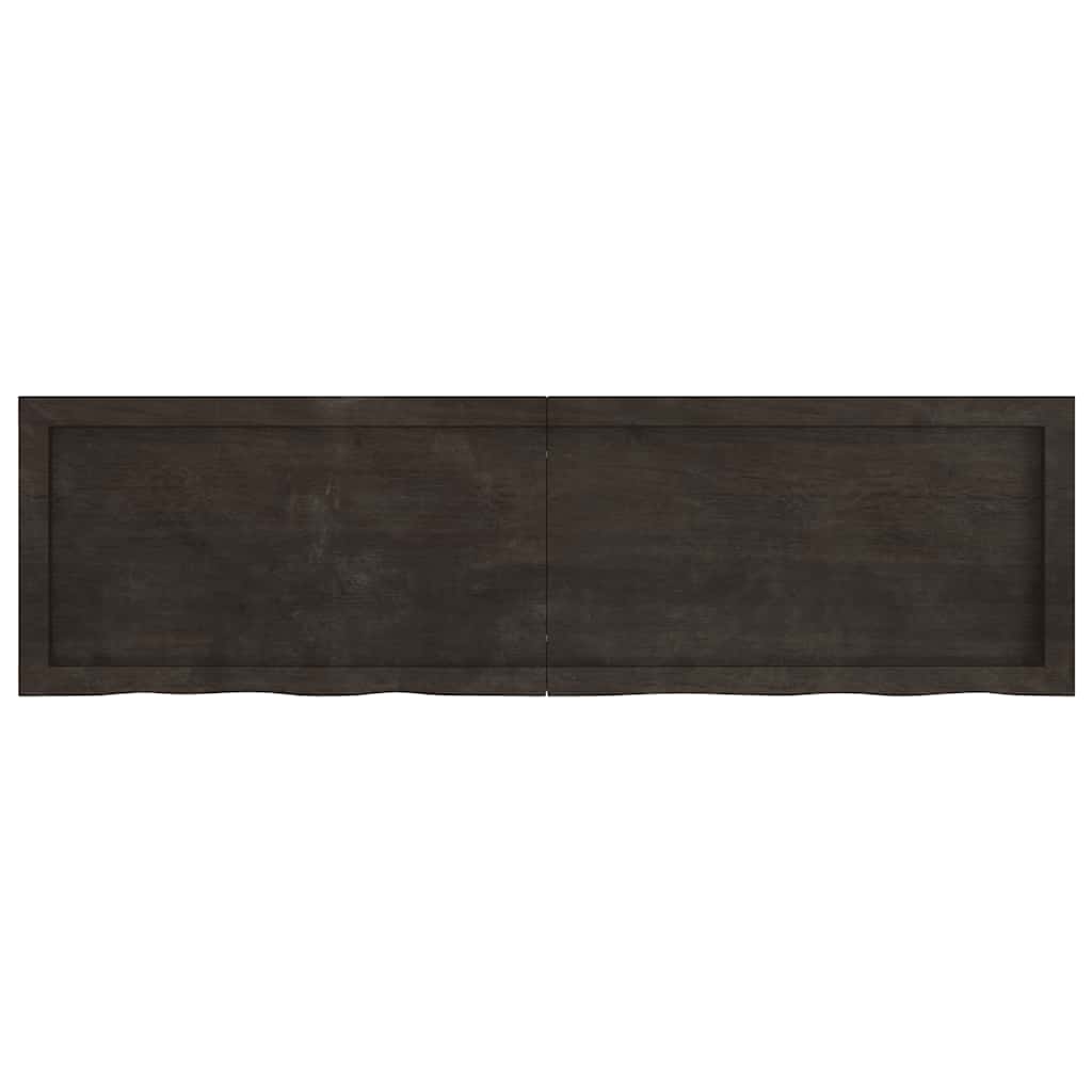 Πάγκος Μπάνιου Σκούρο Καφέ 140x40x(2-6) εκ. Επεξεργ. Μασίφ Ξύλο