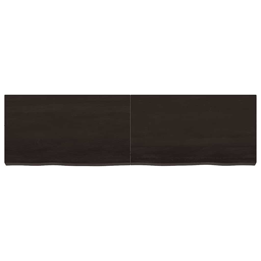 Πάγκος Μπάνιου Σκούρο Καφέ 140x40x(2-6) εκ. Επεξεργ. Μασίφ Ξύλο