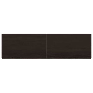 Πάγκος Μπάνιου Σκούρο Καφέ 140x40x(2-6) εκ. Επεξεργ. Μασίφ Ξύλο