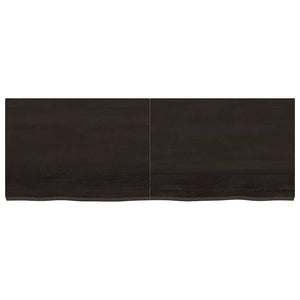 Πάγκος Μπάνιου Σκούρο Καφέ 140x50x(2-4) εκ. Επεξεργ. Μασίφ Ξύλο