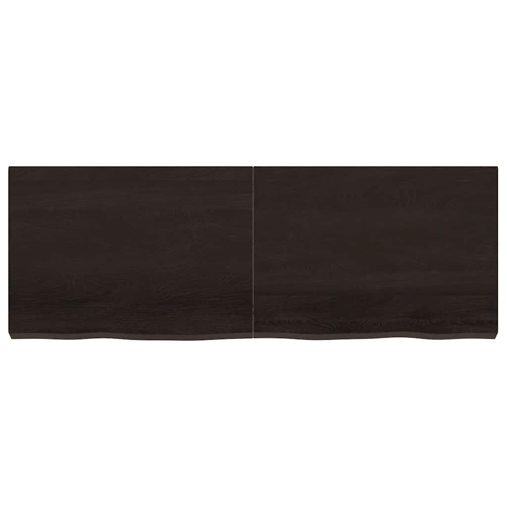 Πάγκος Μπάνιου Σκούρο Καφέ 140x50x(2-6) εκ. Επεξεργ. Μασίφ Ξύλο