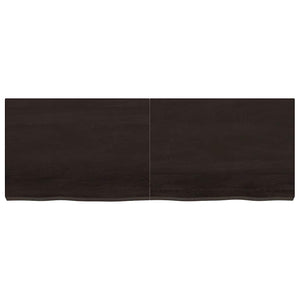 Πάγκος Μπάνιου Σκούρο Καφέ 140x50x(2-6) εκ. Επεξεργ. Μασίφ Ξύλο