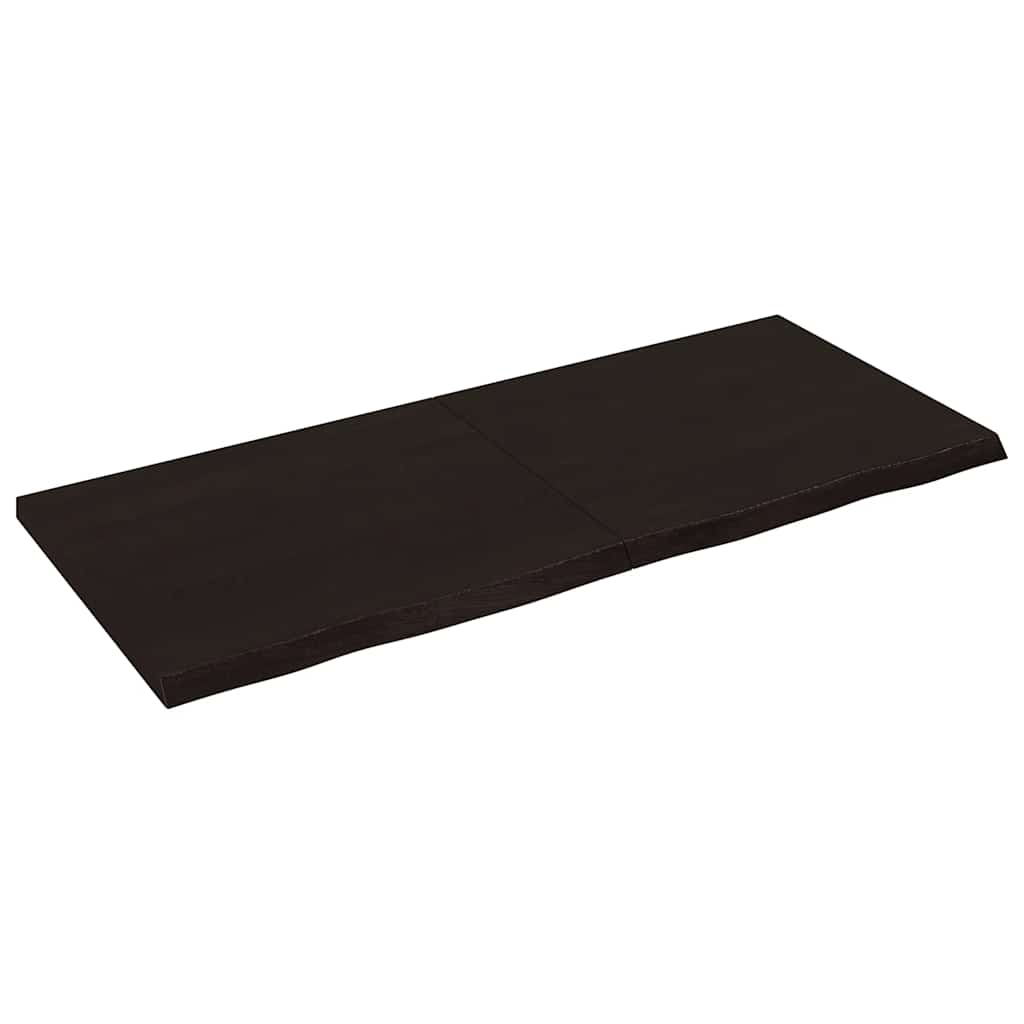 Πάγκος Μπάνιου Σκούρο Καφέ 140x60x(2-4) εκ. Επεξεργ. Μασίφ Ξύλο