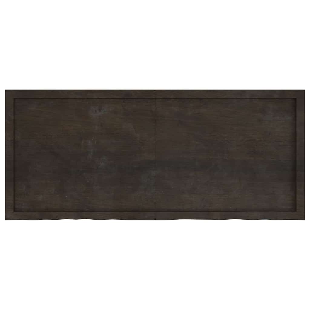 Πάγκος Μπάνιου Σκούρο Καφέ 140x60x(2-4) εκ. Επεξεργ. Μασίφ Ξύλο