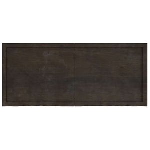 Πάγκος Μπάνιου Σκούρο Καφέ 140x60x(2-4) εκ. Επεξεργ. Μασίφ Ξύλο