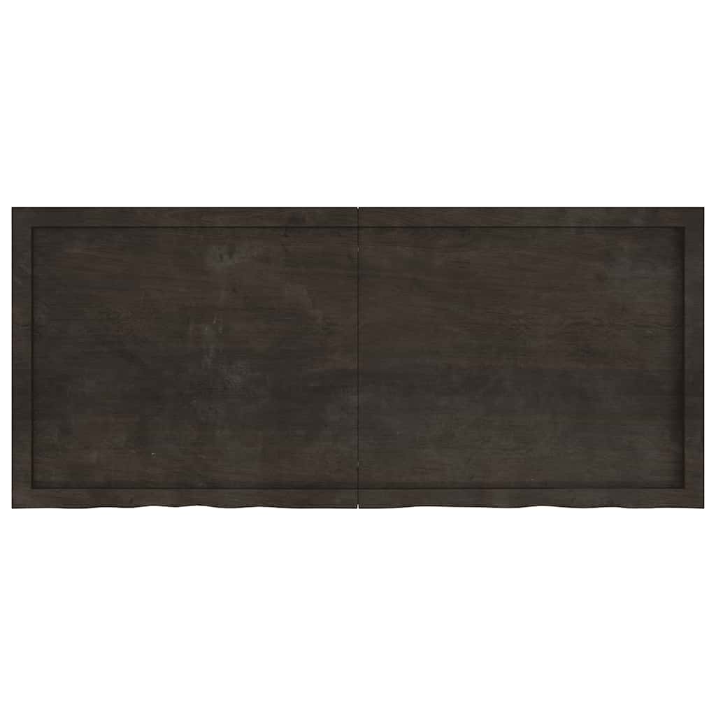 Πάγκος Μπάνιου Σκούρο Καφέ 140x60x(2-6) εκ. Επεξεργ. Μασίφ Ξύλο