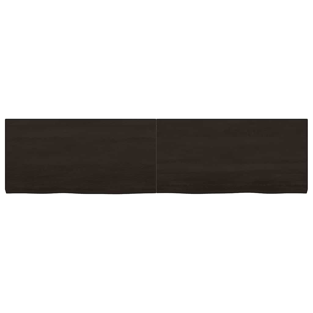 Πάγκος Μπάνιου Σκούρο Καφέ 160x40x(2-4) εκ. Επεξεργ. Μασίφ Ξύλο