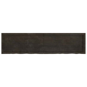 Πάγκος Μπάνιου Σκούρο Καφέ 160x40x(2-4) εκ. Επεξεργ. Μασίφ Ξύλο