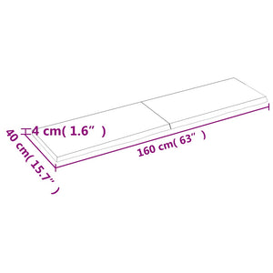 Πάγκος Μπάνιου Σκούρο Καφέ 160x40x(2-4) εκ. Επεξεργ. Μασίφ Ξύλο