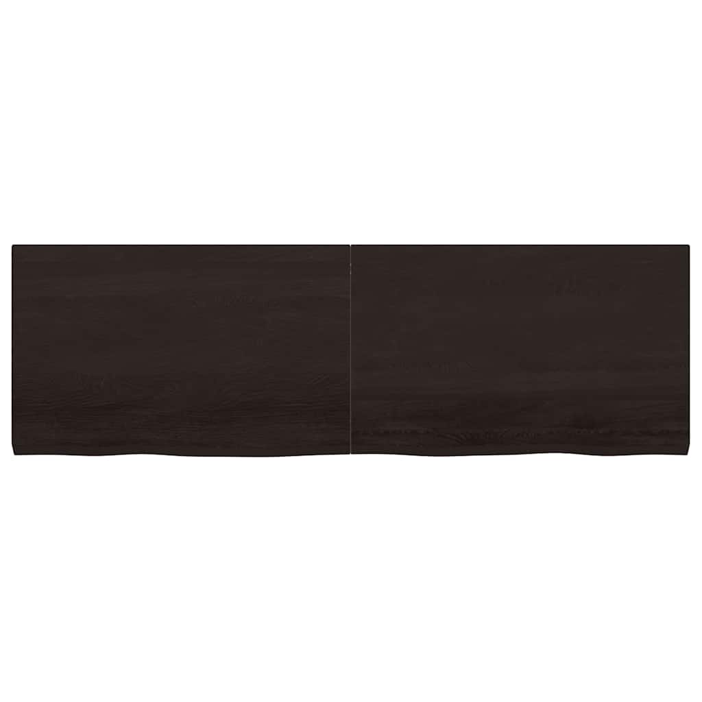 Πάγκος Μπάνιου Σκούρο Καφέ 160x50x(2-4) εκ. Επεξεργ. Μασίφ Ξύλο