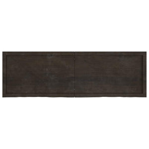 Πάγκος Μπάνιου Σκούρο Καφέ 160x50x(2-4) εκ. Επεξεργ. Μασίφ Ξύλο