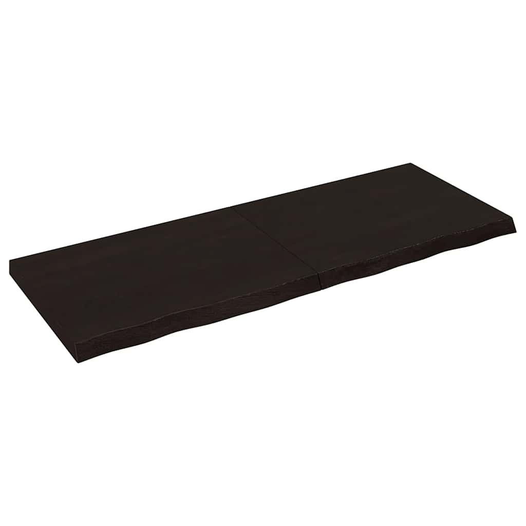 Πάγκος Μπάνιου Σκούρο Καφέ 160x60x(2-6) εκ. Επεξεργ. Μασίφ Ξύλο