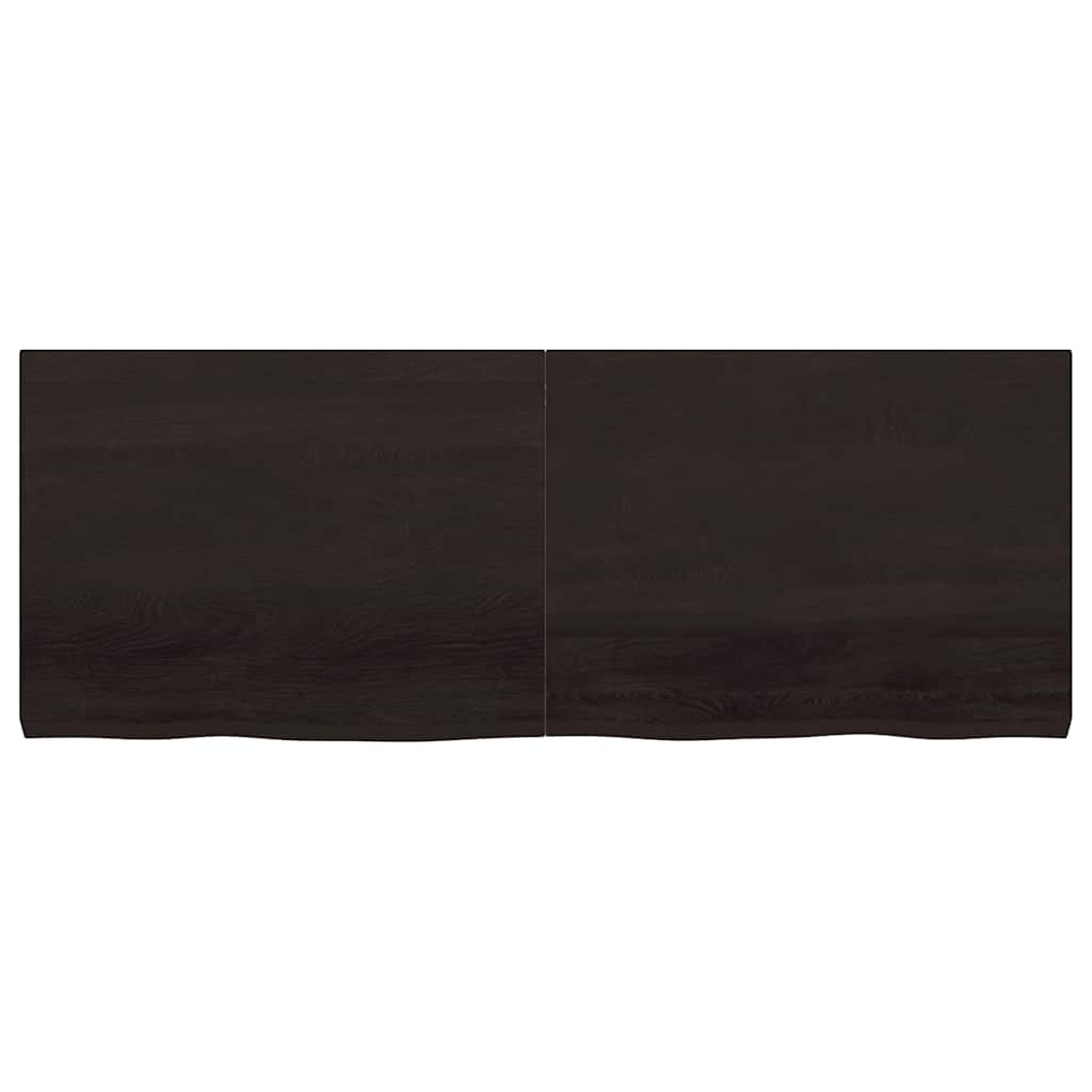 Πάγκος Μπάνιου Σκούρο Καφέ 160x60x(2-6) εκ. Επεξεργ. Μασίφ Ξύλο