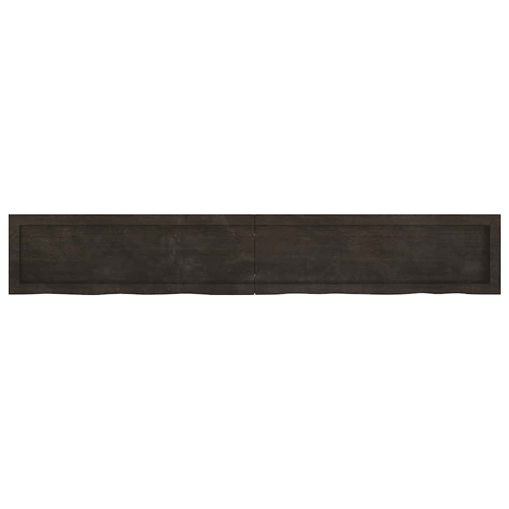 Πάγκος Μπάνιου Σκούρο Καφέ 180x30x(2-4) εκ. Επεξεργ. Μασίφ Ξύλο