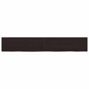 Πάγκος Μπάνιου Σκούρο Καφέ 180x30x(2-4) εκ. Επεξεργ. Μασίφ Ξύλο