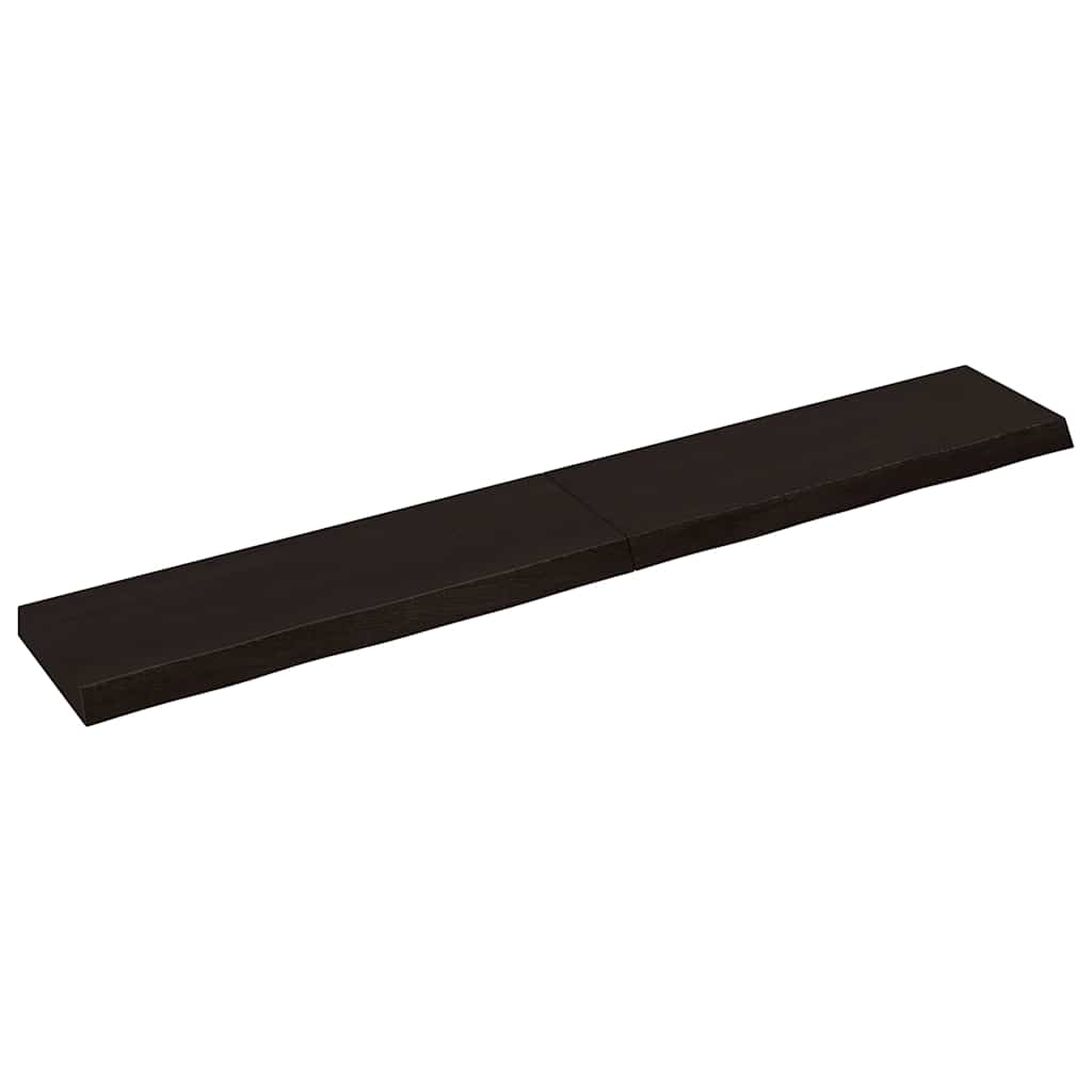 Πάγκος Μπάνιου Σκούρο Καφέ 180x30x(2-6) εκ. Επεξεργ. Μασίφ Ξύλο