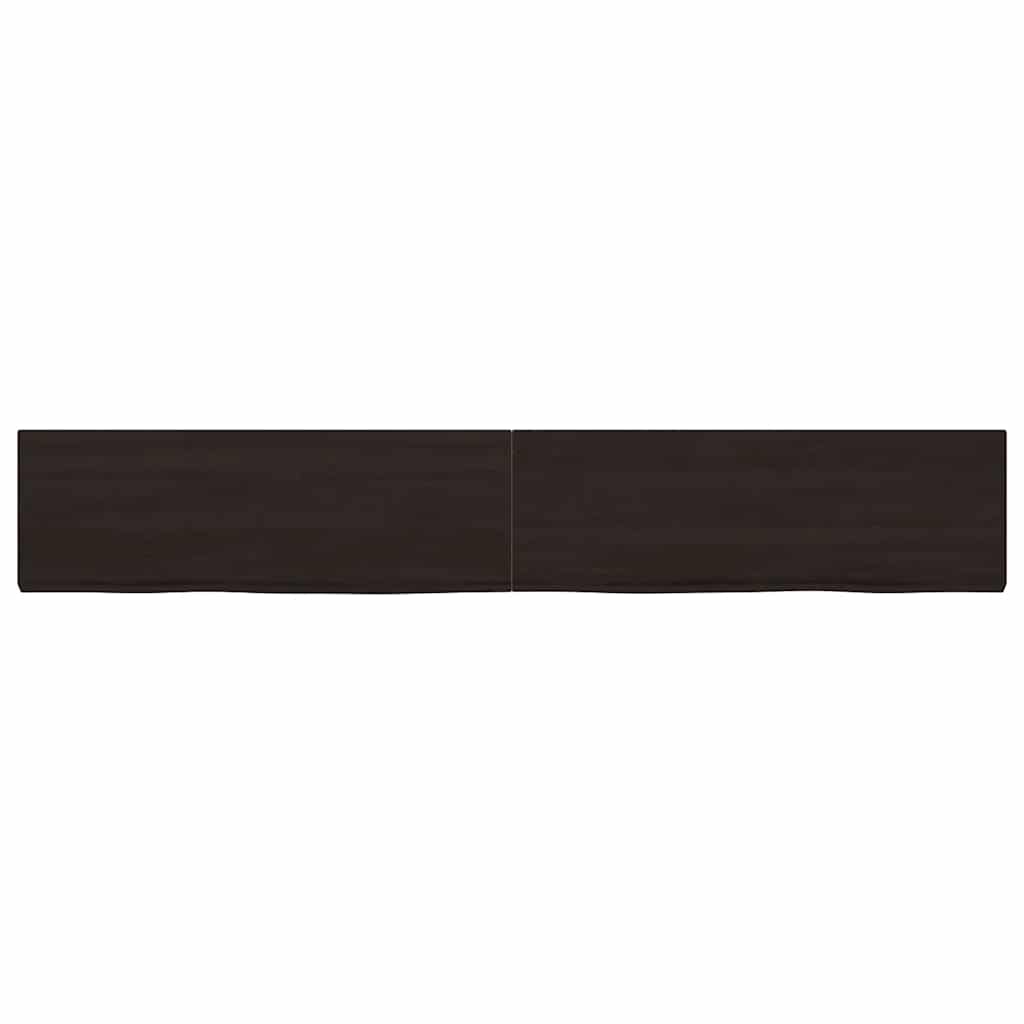 Πάγκος Μπάνιου Σκούρο Καφέ 180x30x(2-6) εκ. Επεξεργ. Μασίφ Ξύλο