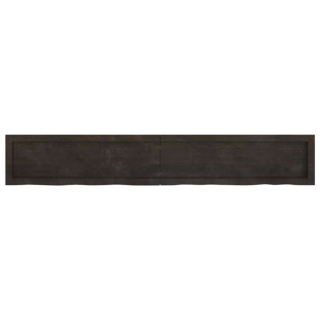 Πάγκος Μπάνιου Σκούρο Καφέ 180x30x(2-6) εκ. Επεξεργ. Μασίφ Ξύλο