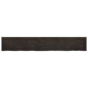 Πάγκος Μπάνιου Σκούρο Καφέ 180x30x(2-6) εκ. Επεξεργ. Μασίφ Ξύλο
