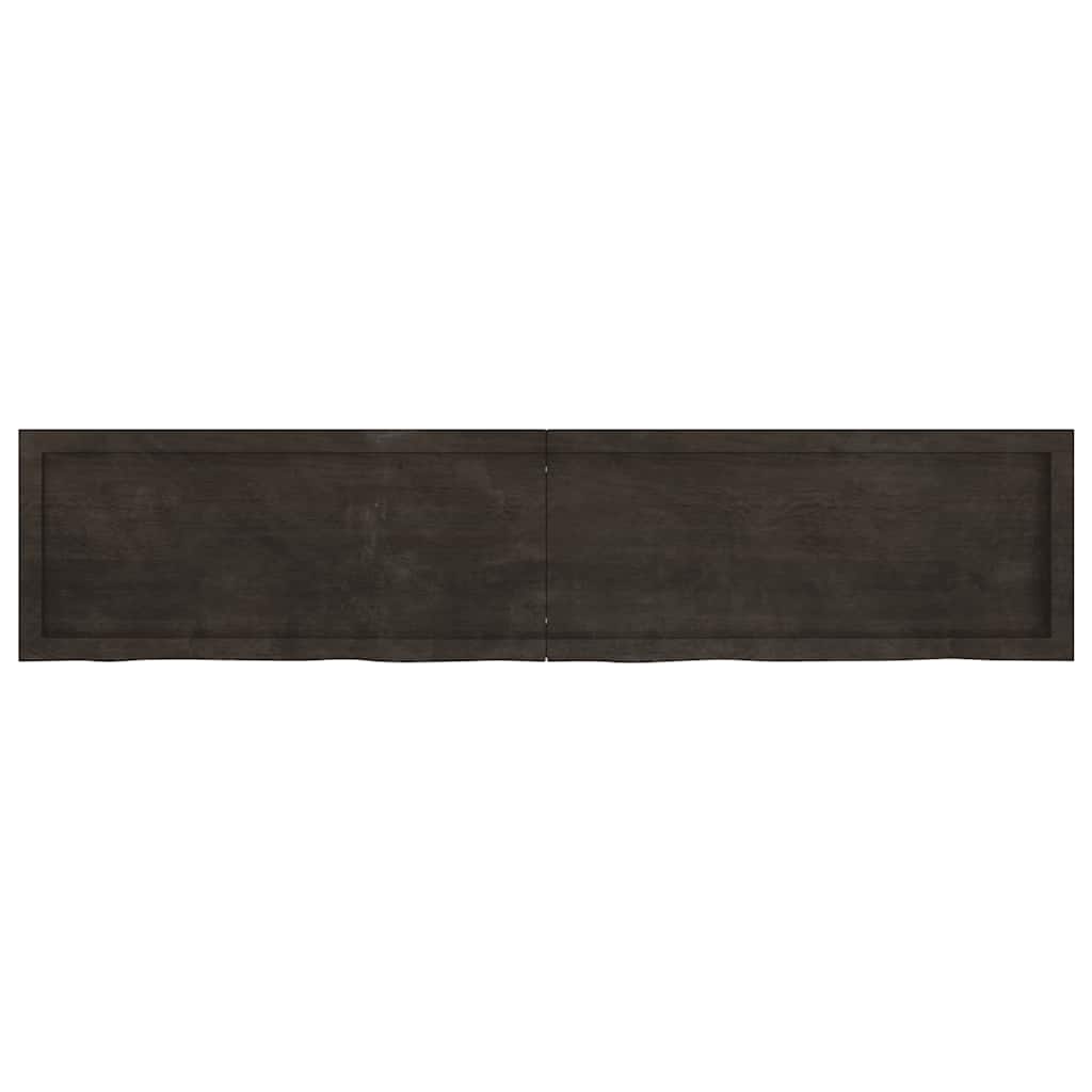 Πάγκος Μπάνιου Σκούρο Καφέ 180x40x(2-6) εκ. Επεξεργ. Μασίφ Ξύλο