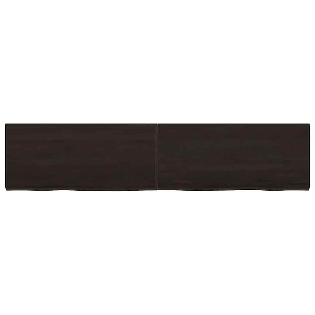 Πάγκος Μπάνιου Σκούρο Καφέ 180x40x(2-6) εκ. Επεξεργ. Μασίφ Ξύλο