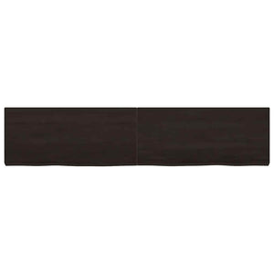 Πάγκος Μπάνιου Σκούρο Καφέ 180x40x(2-6) εκ. Επεξεργ. Μασίφ Ξύλο