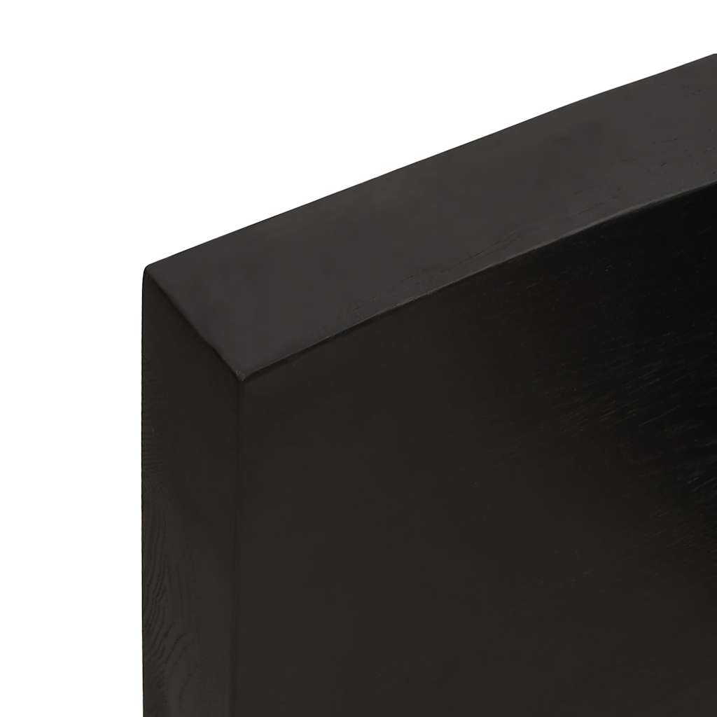 Πάγκος Μπάνιου Σκούρο Καφέ 180x40x(2-6) εκ. Επεξεργ. Μασίφ Ξύλο
