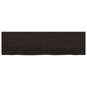 Πάγκος Μπάνιου Σκούρο Καφέ 180x50x(2-4) εκ. Επεξεργ. Μασίφ Ξύλο