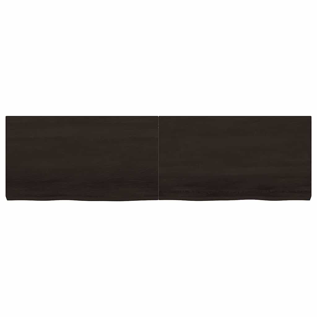 Πάγκος Μπάνιου Σκούρο Καφέ 180x50x(2-6) εκ. Επεξεργ. Μασίφ Ξύλο